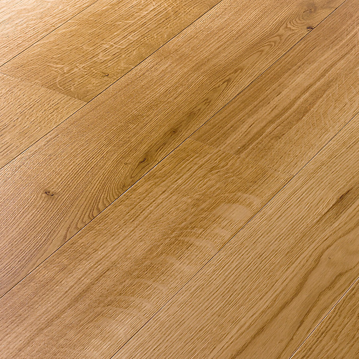 Parquet contrecollé clipsable Marigny L 200 cm en chêne français verni blond
