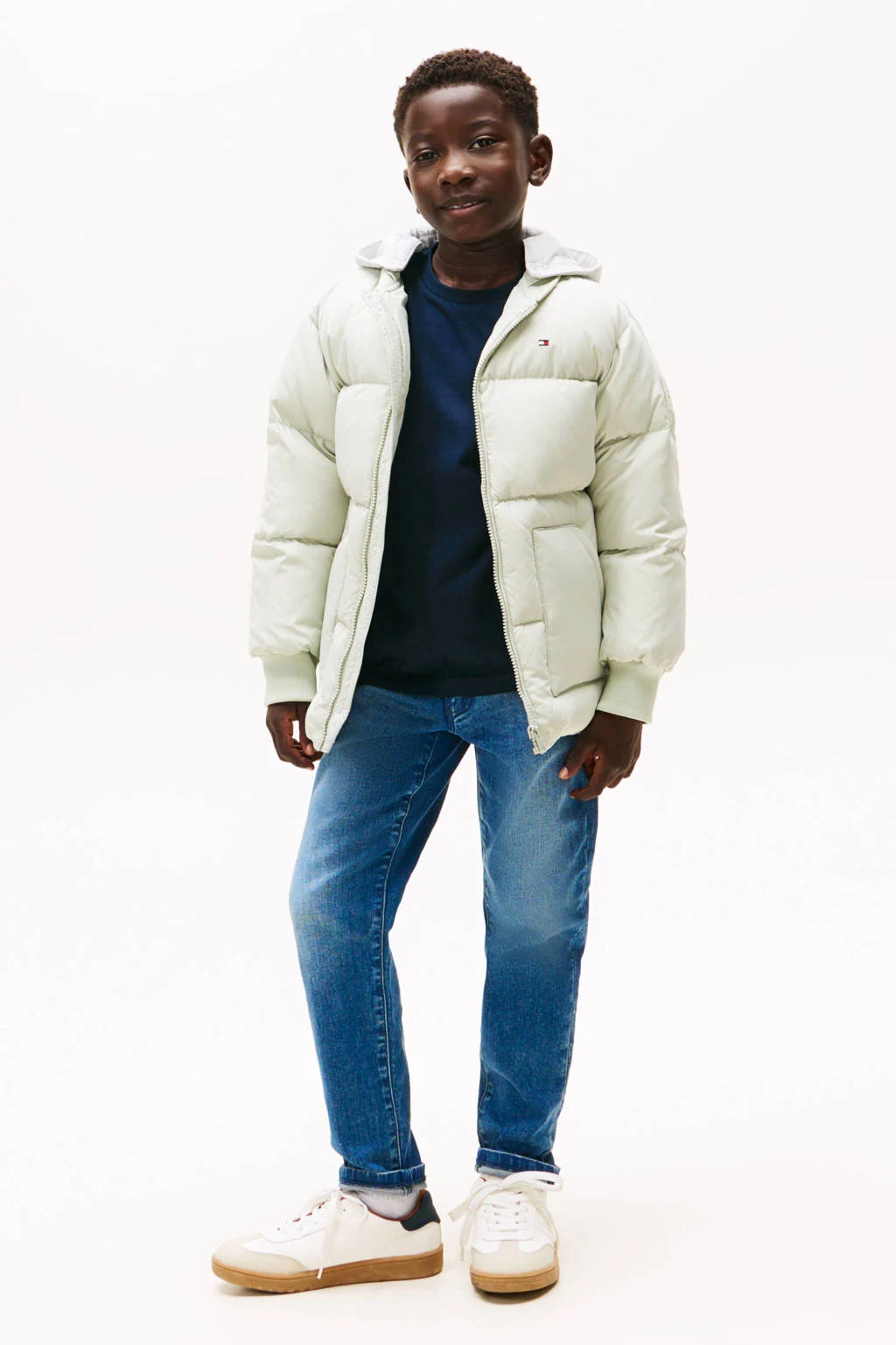Tommy Hilfiger gewatteerde jas lichtgroen