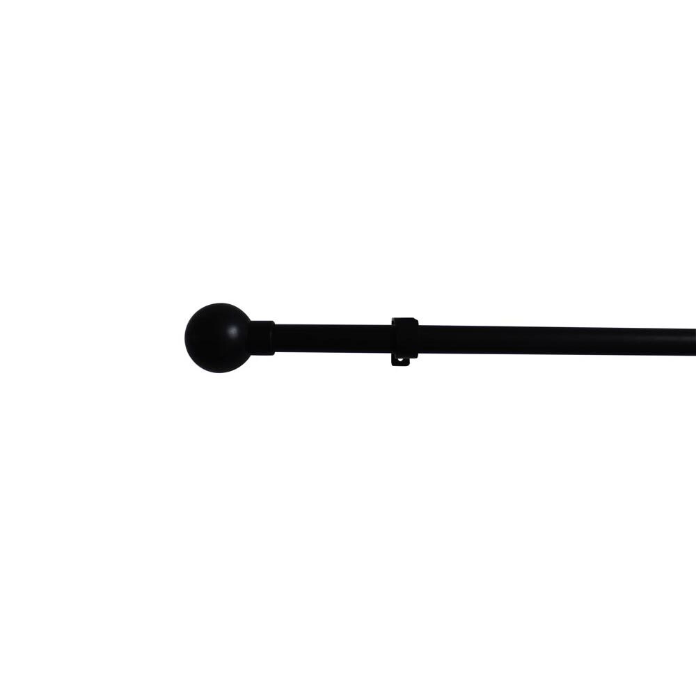 Tringle à rideau extensible 95-180 cm embout boule noir
