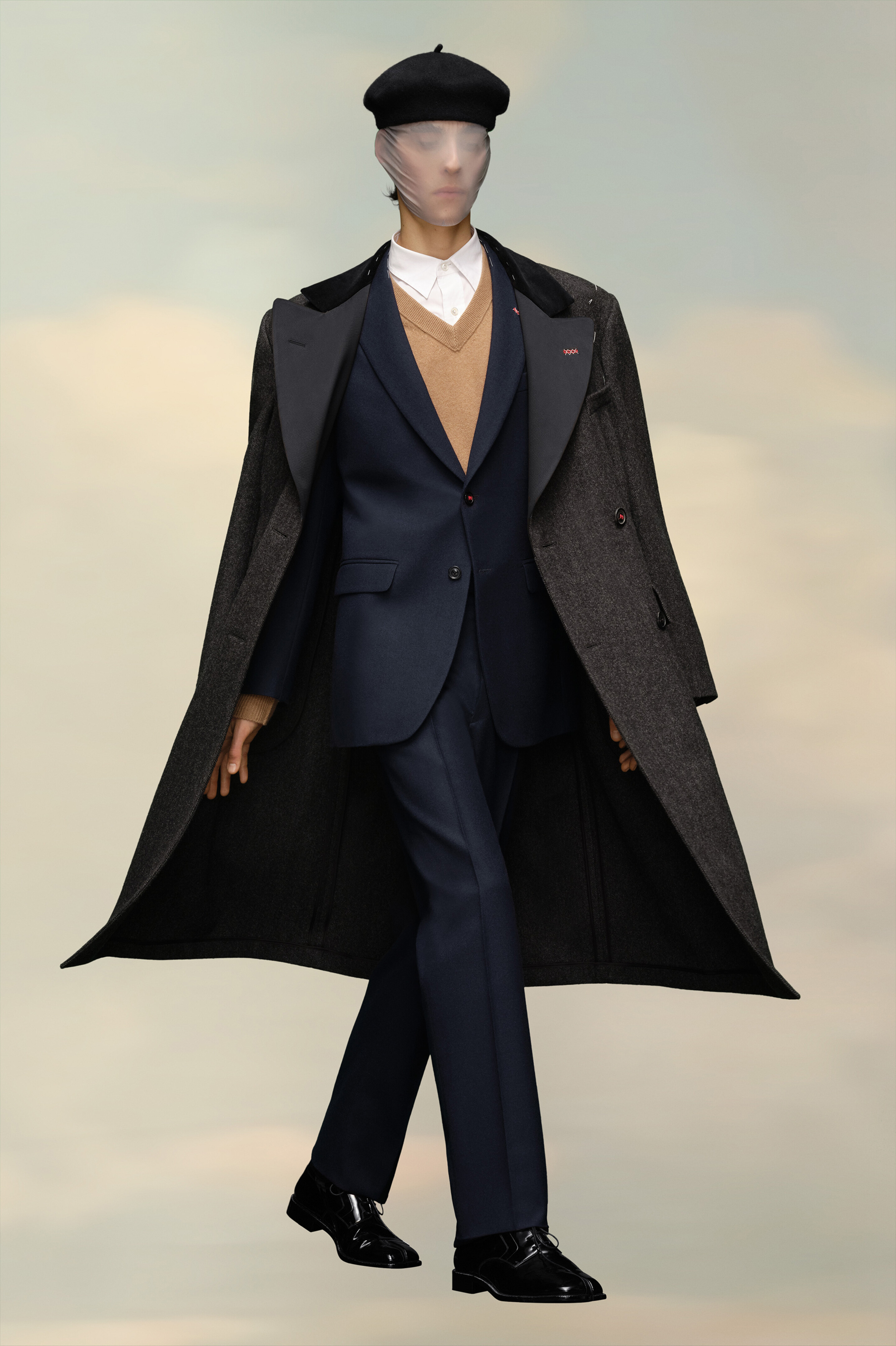 Manteau à boutonnage croisé