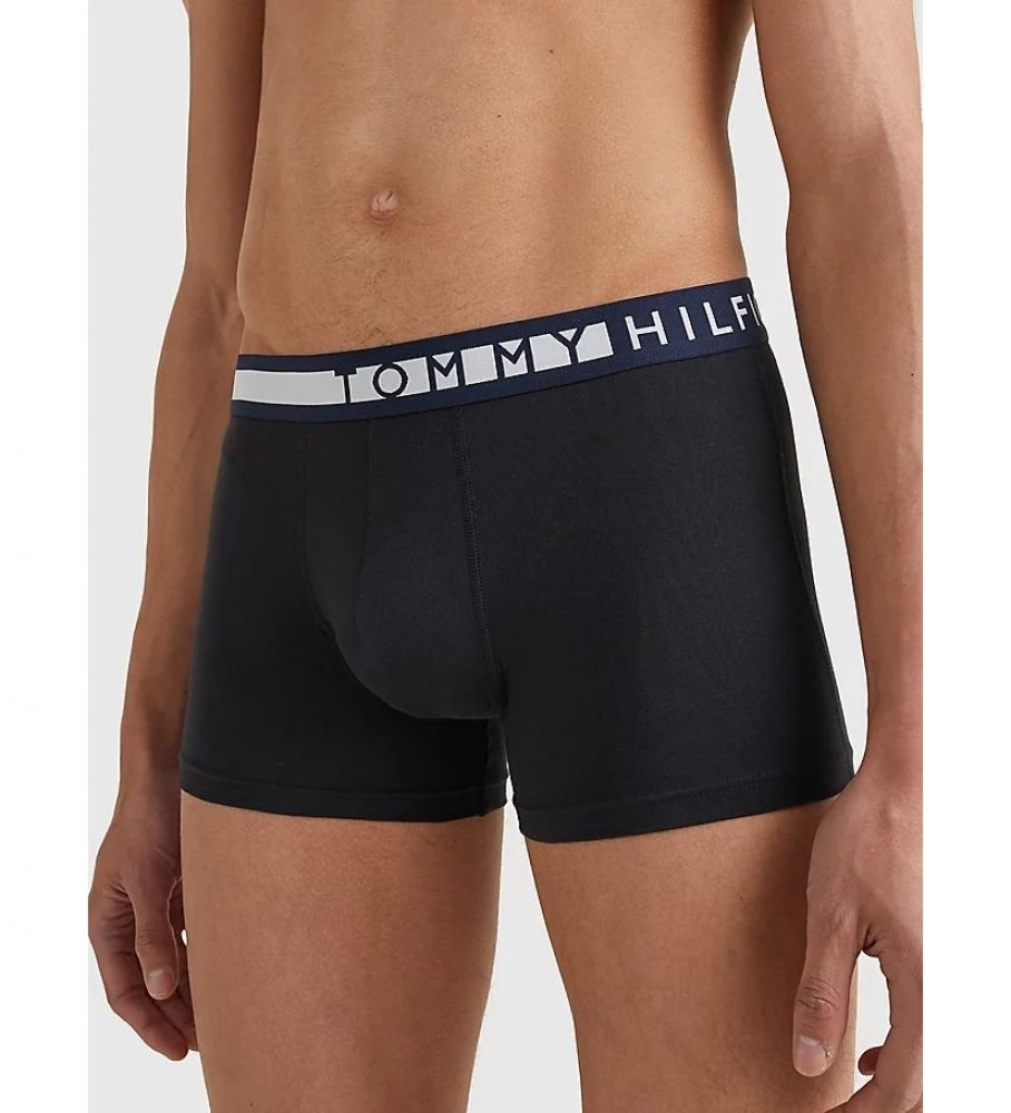 Conjunto de 3 Cuecas Boxer Tommy Hilfiger UM0UM012340SA Branca, Cinza e Preta