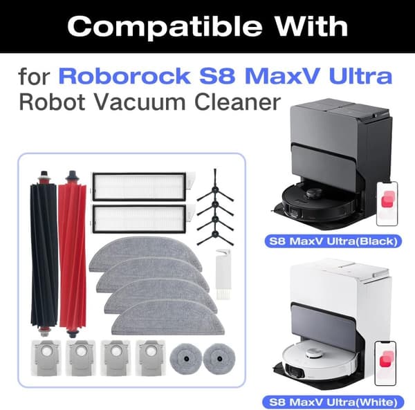 INF Tilbehør til Roborock S8 MaxV Ultra 19 deler