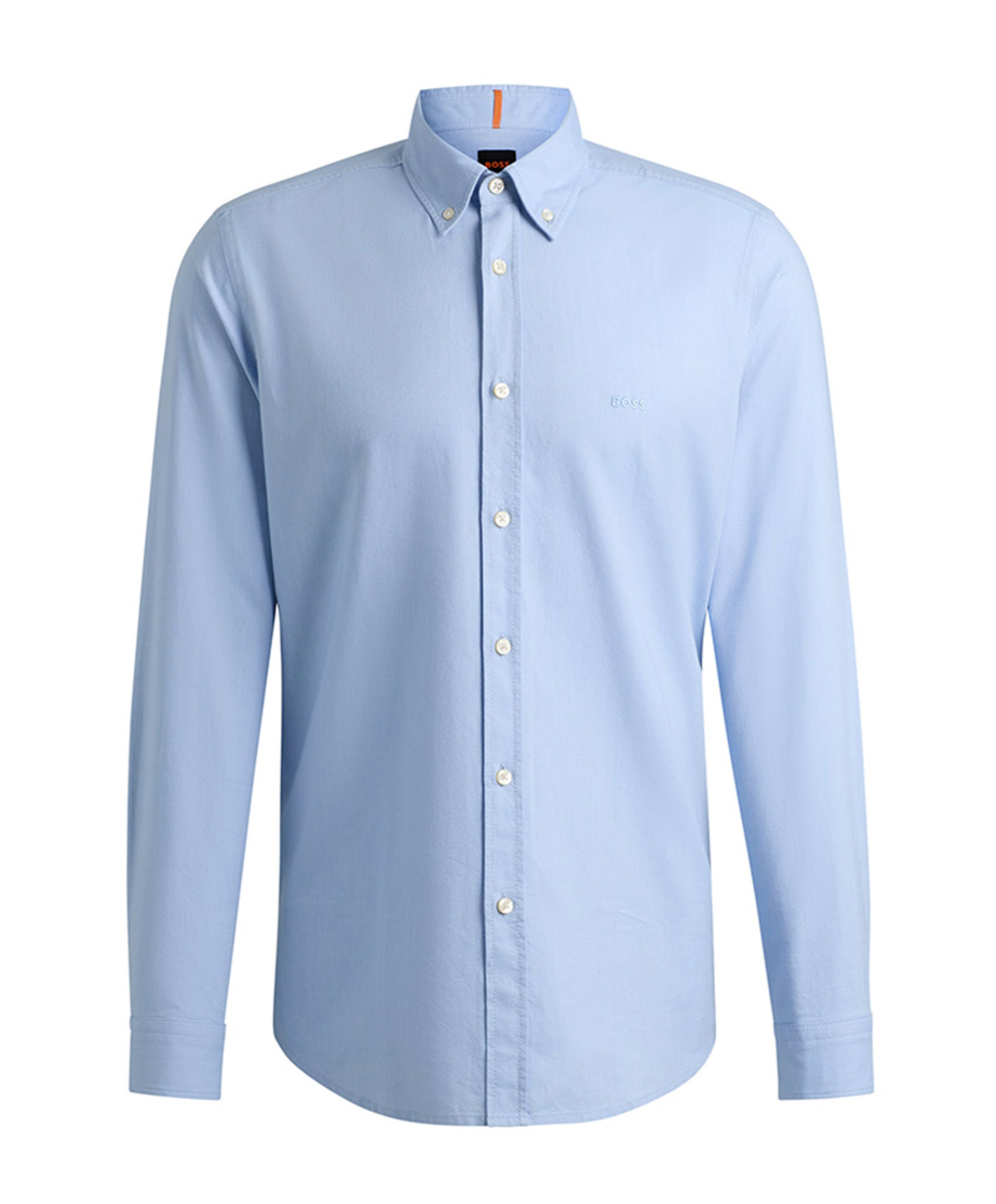 Boss Orange Heren overhemd lange mouw blauw