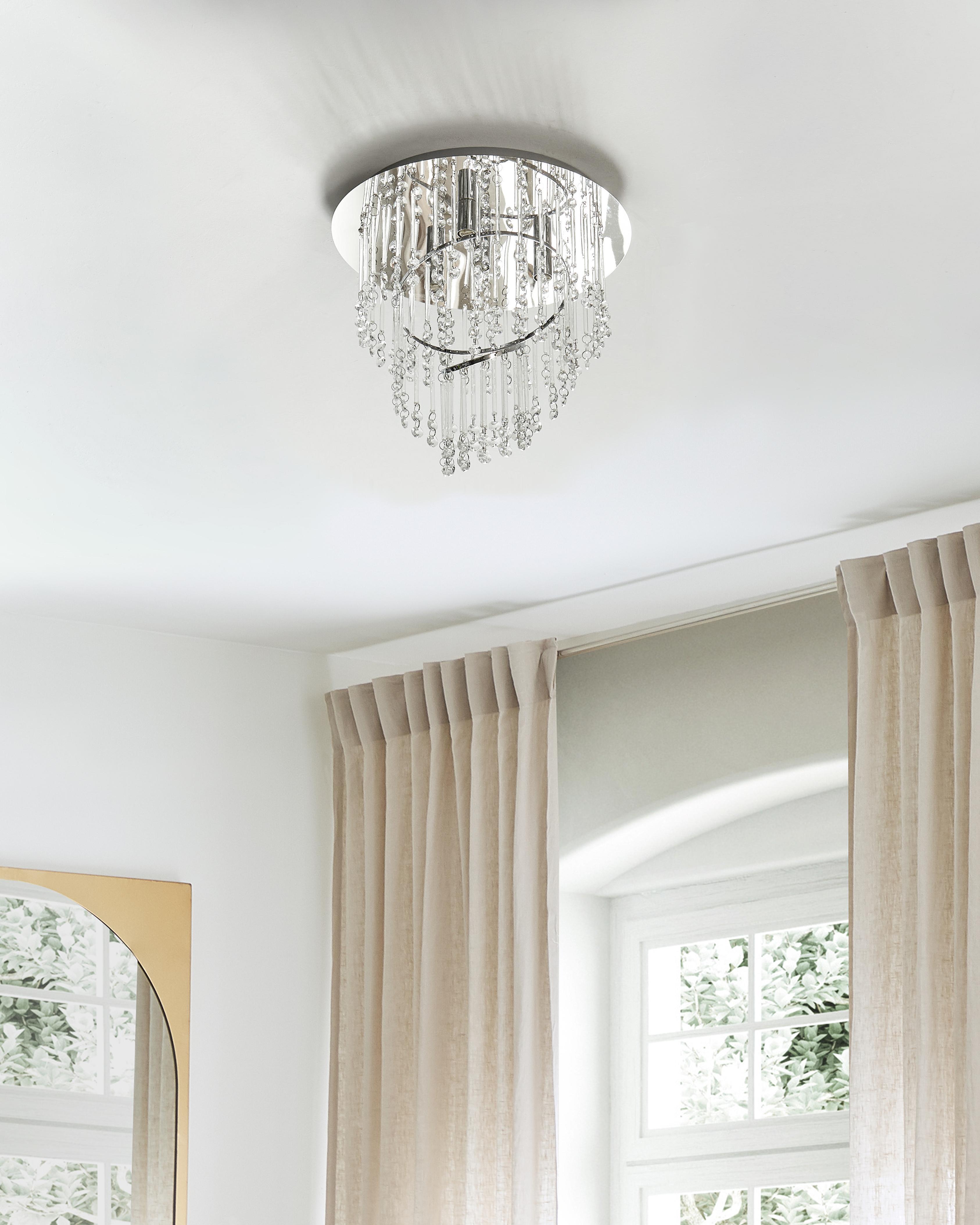 Kroonluchter ESMELLE S Kristal Zilver