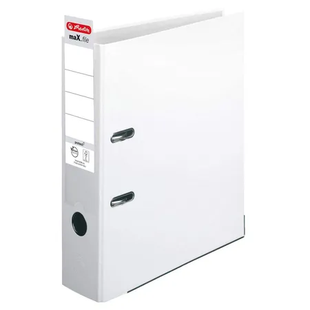 Herlitz Ordner PP A4 8cm FSC-Mix maXfile protect weiß