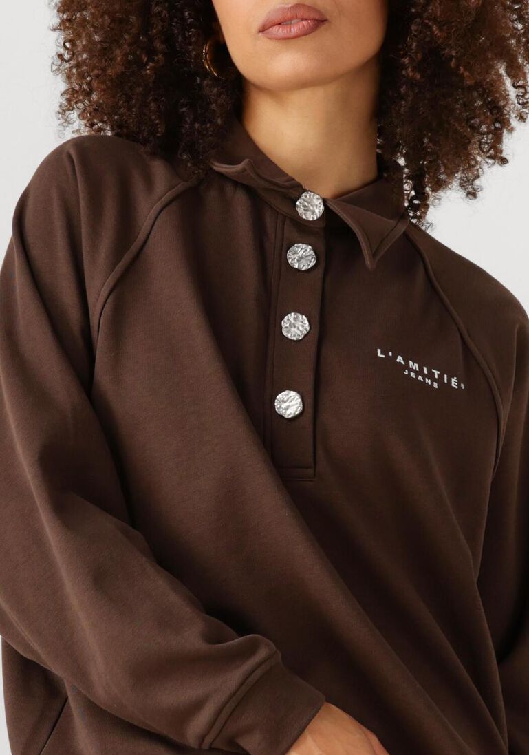 bruine haute l'amitié sweater polo logo sweat