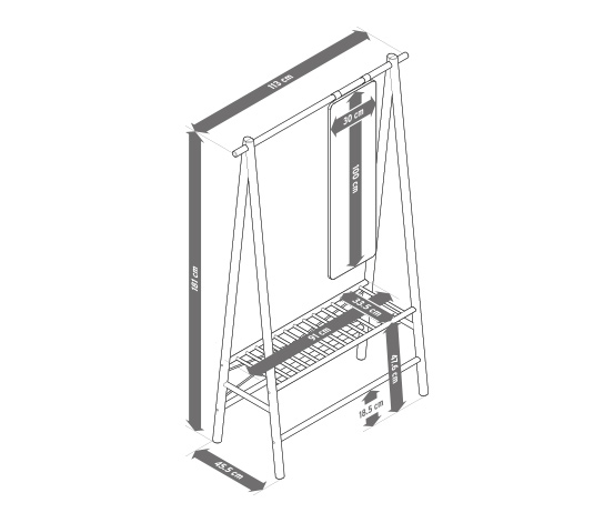 Garderobe mit Spiegel
