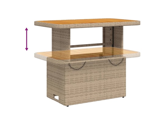 LES TENDANCES - Salon extérieur Salon de jardin-beige-2 places-90x55-450387