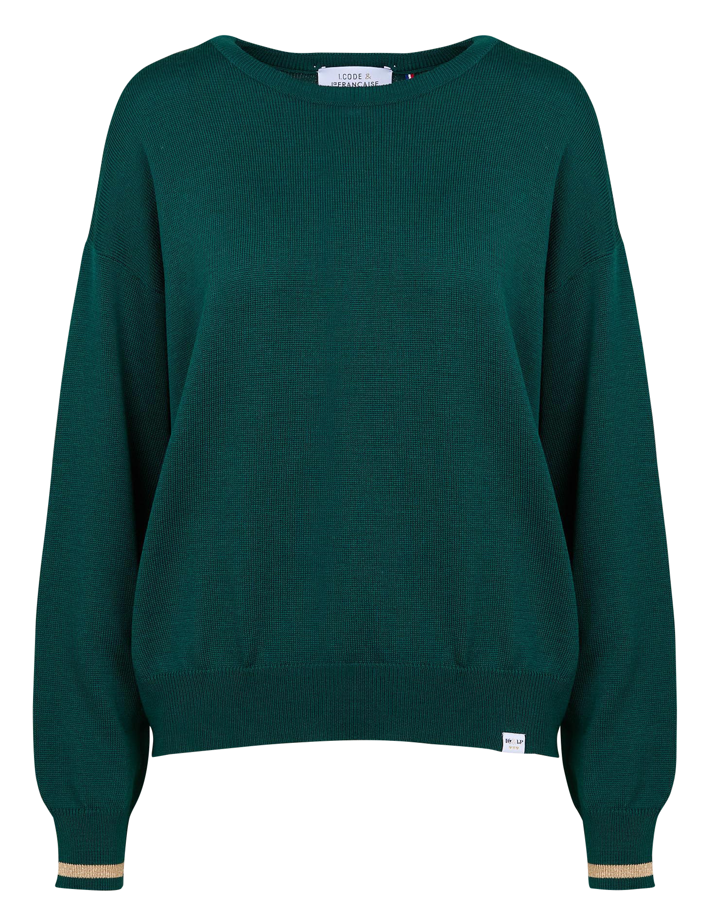 AGATHE - Pull droit en laine I.CODE x LA FRANCAISE | Vert