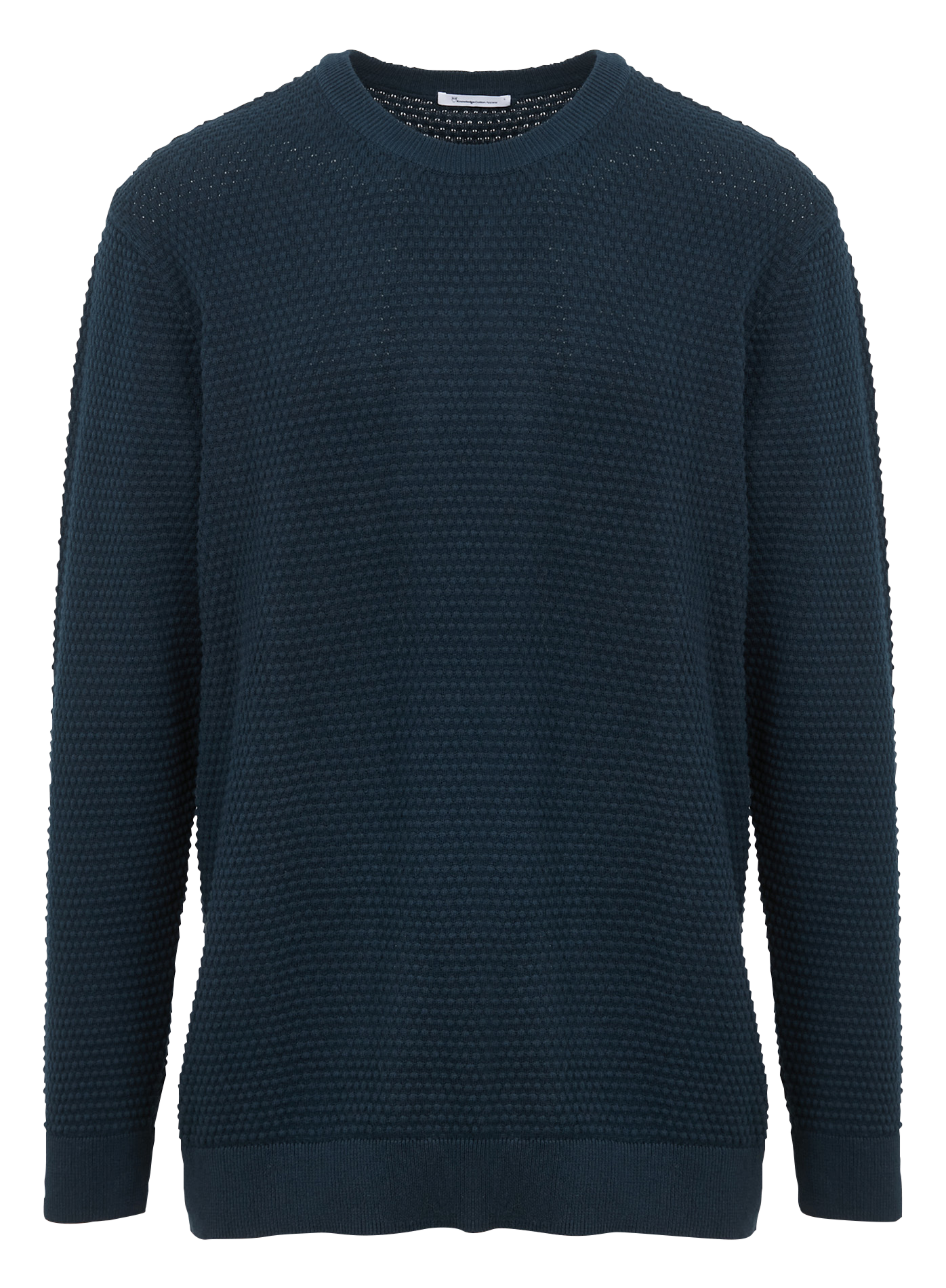 VAGN - Pull droit col rond en coton bio | Bleu