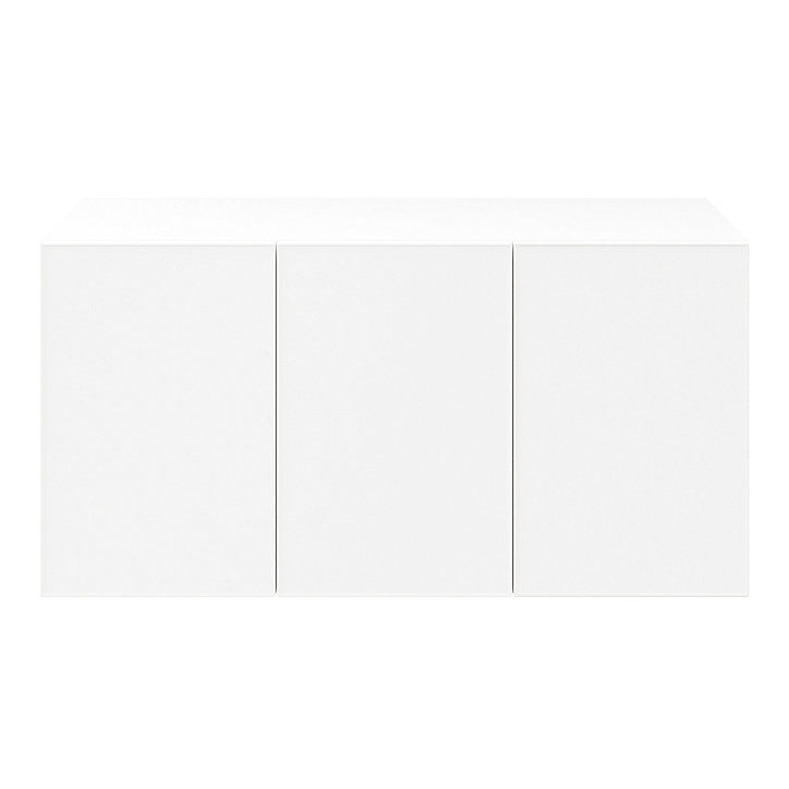 Buffet 3 portes blanc GoodHome Atomia H. 75 x L. 150 x P. 47 cm