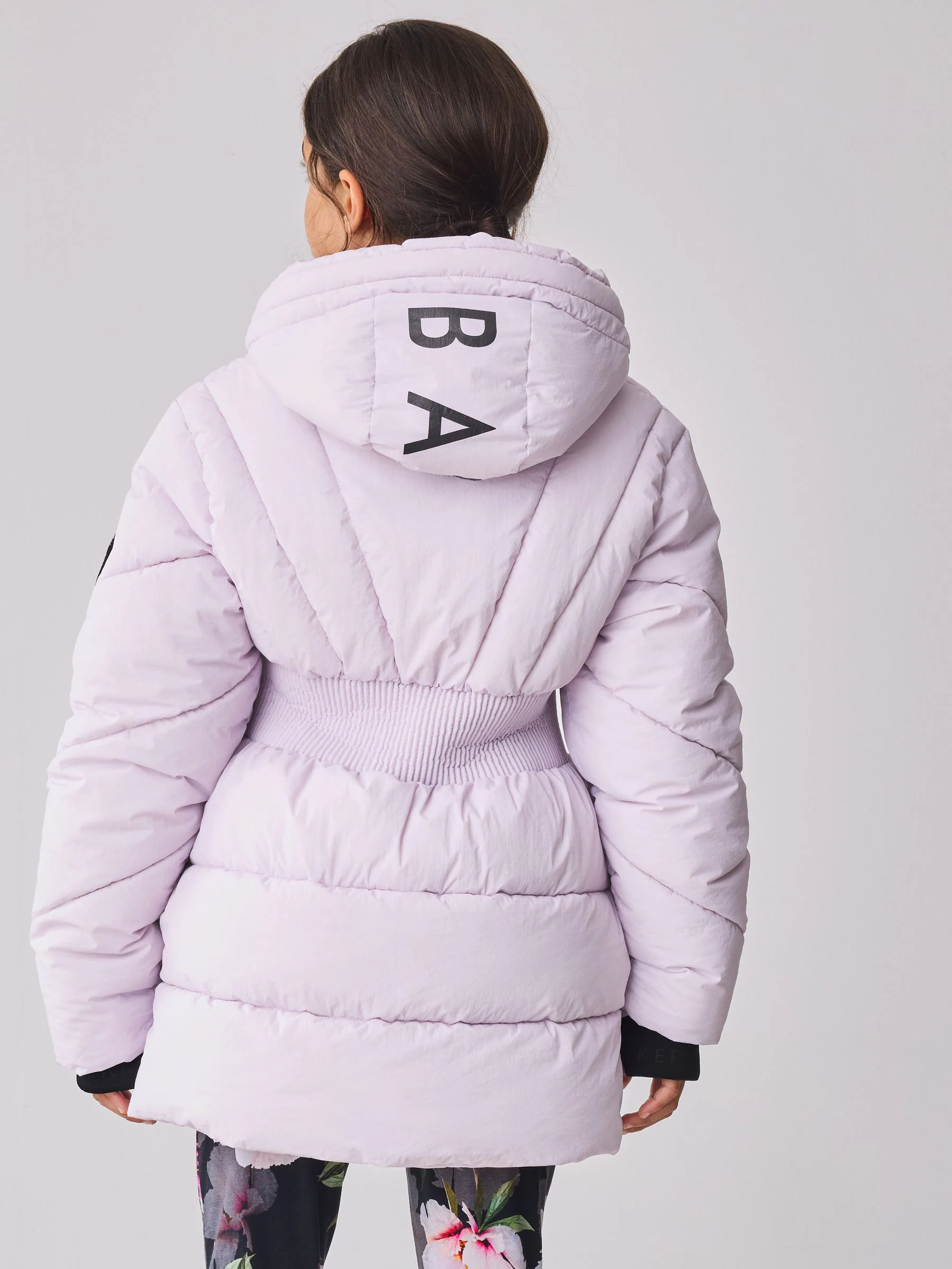 Baker by Ted Baker - Regenbestendige lila gewatteerde jas met plooitjes