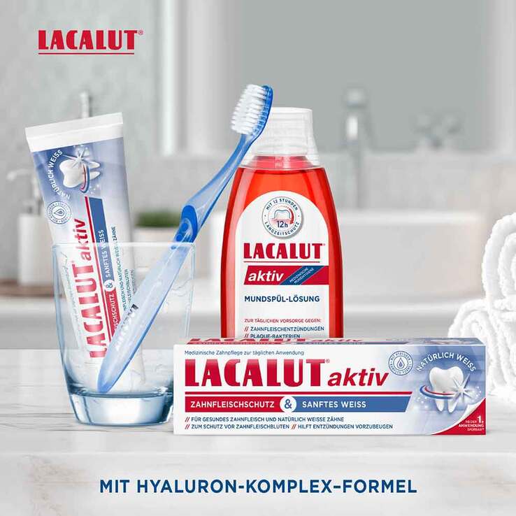 Lacalut aktiv Zahnfleischschutz & sanftes Weiß, 75 ml