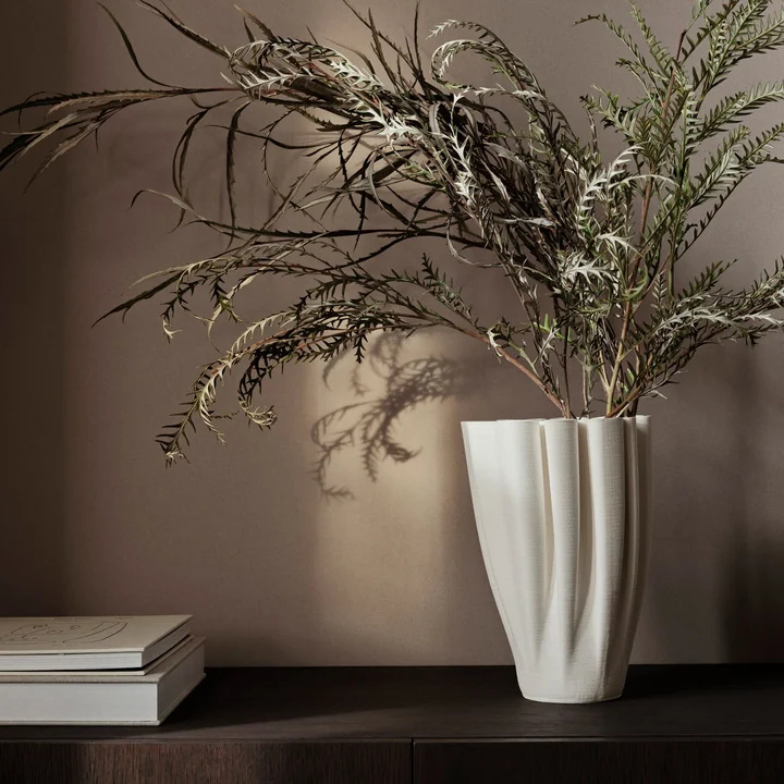 Ferm Living - Dedali Vase, H 11 cm, off-white