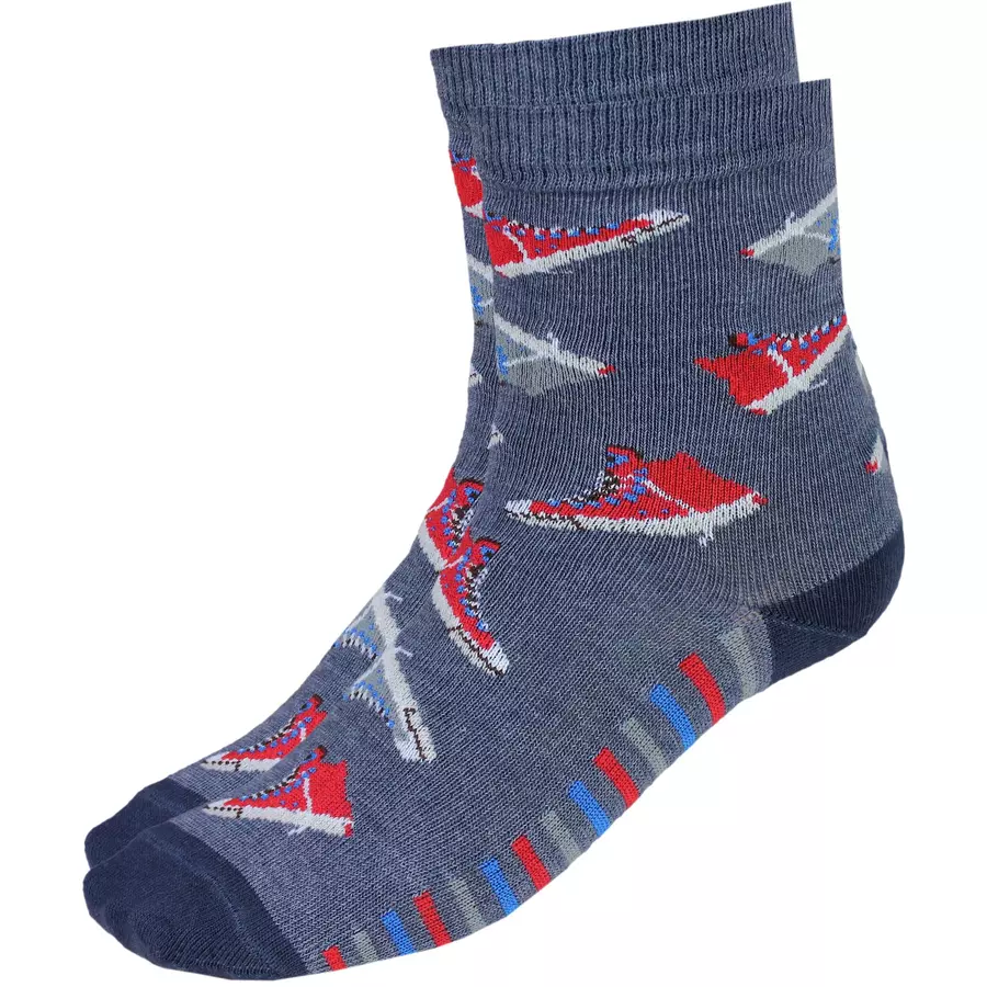 TupTam Kinder Socken Mädchen Jungen Bunt Gemustert 6er Pack hellgrau