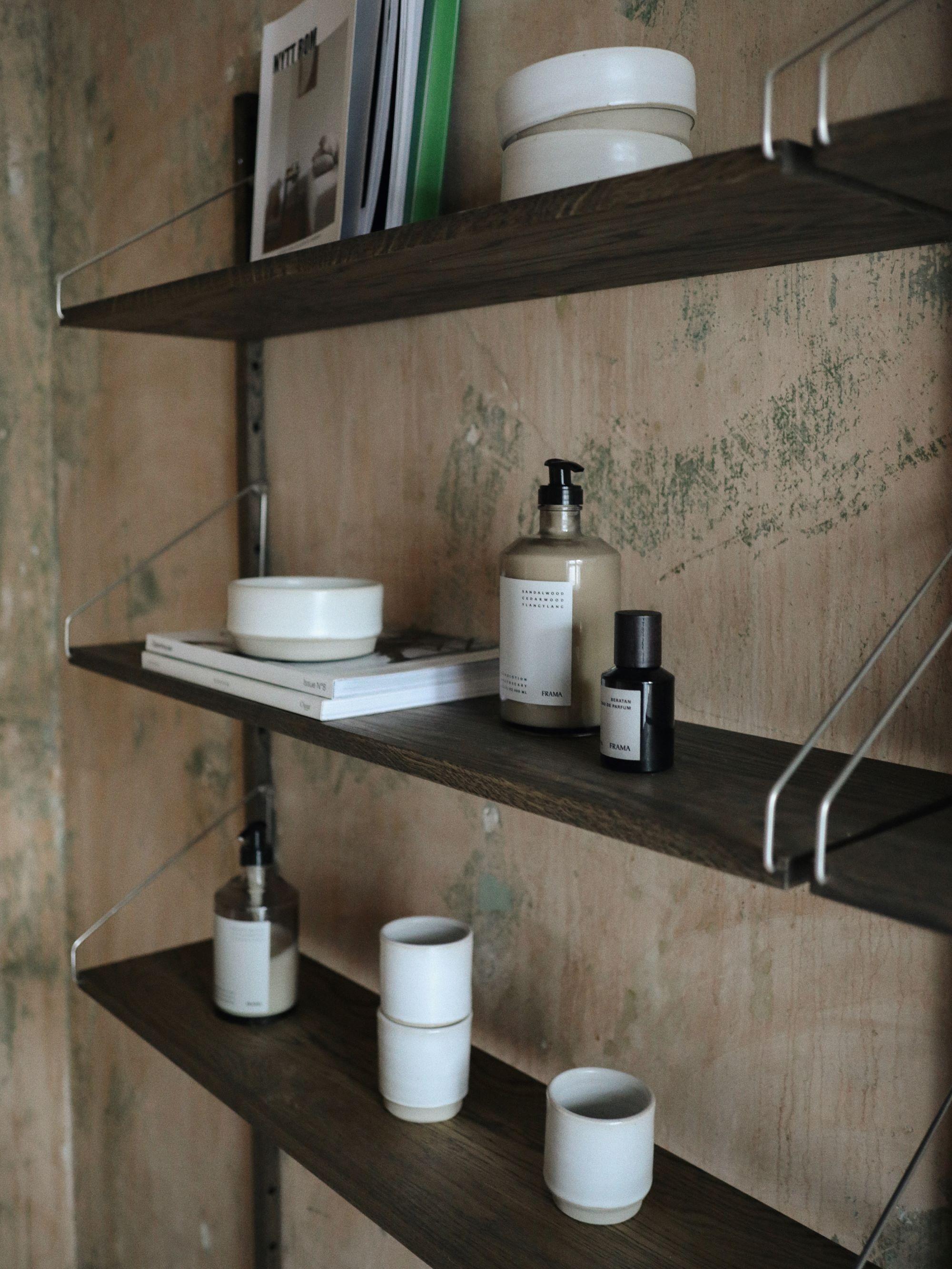 Frama Shelf wandplank 80x20 naturel|zwart