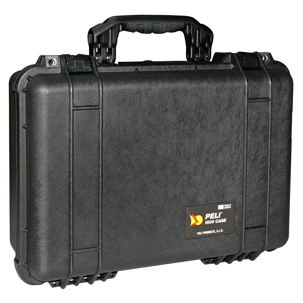 Peli 1500 BK flightcase zonder schuim 425x284x155 mm