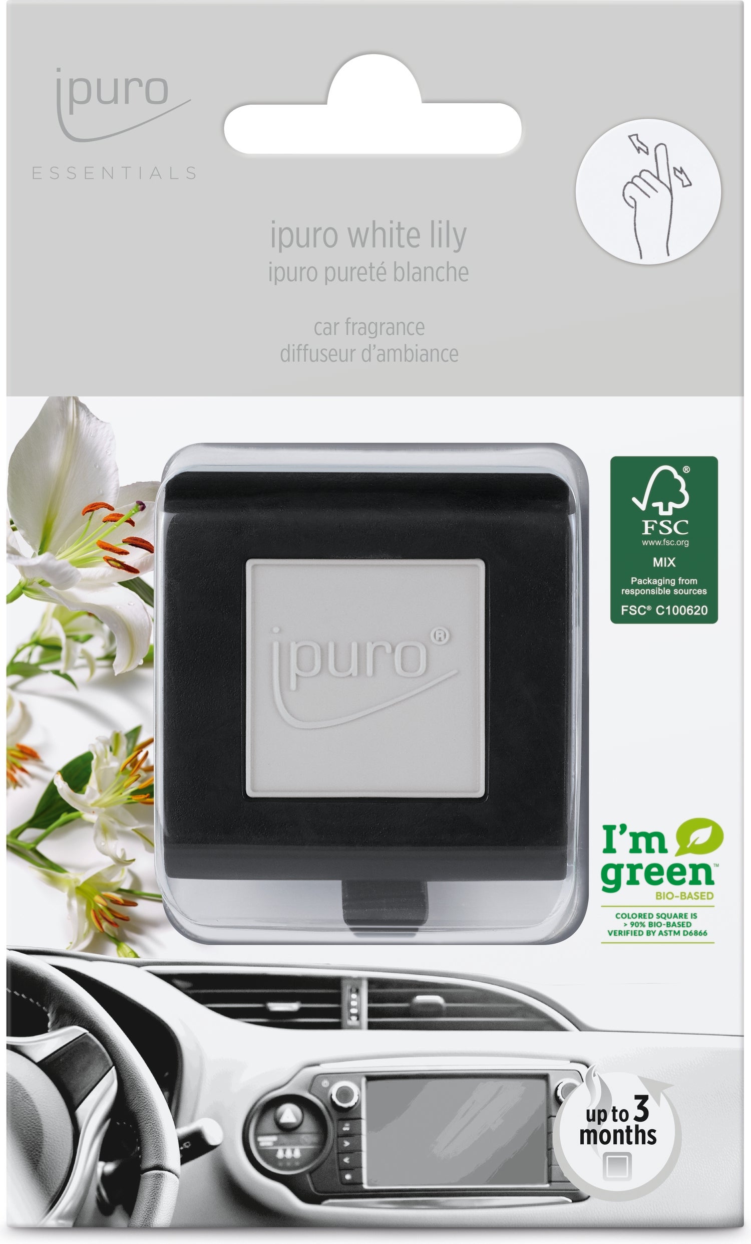 Ipuro autoclip Essentials White Lily 4 x 4 cm