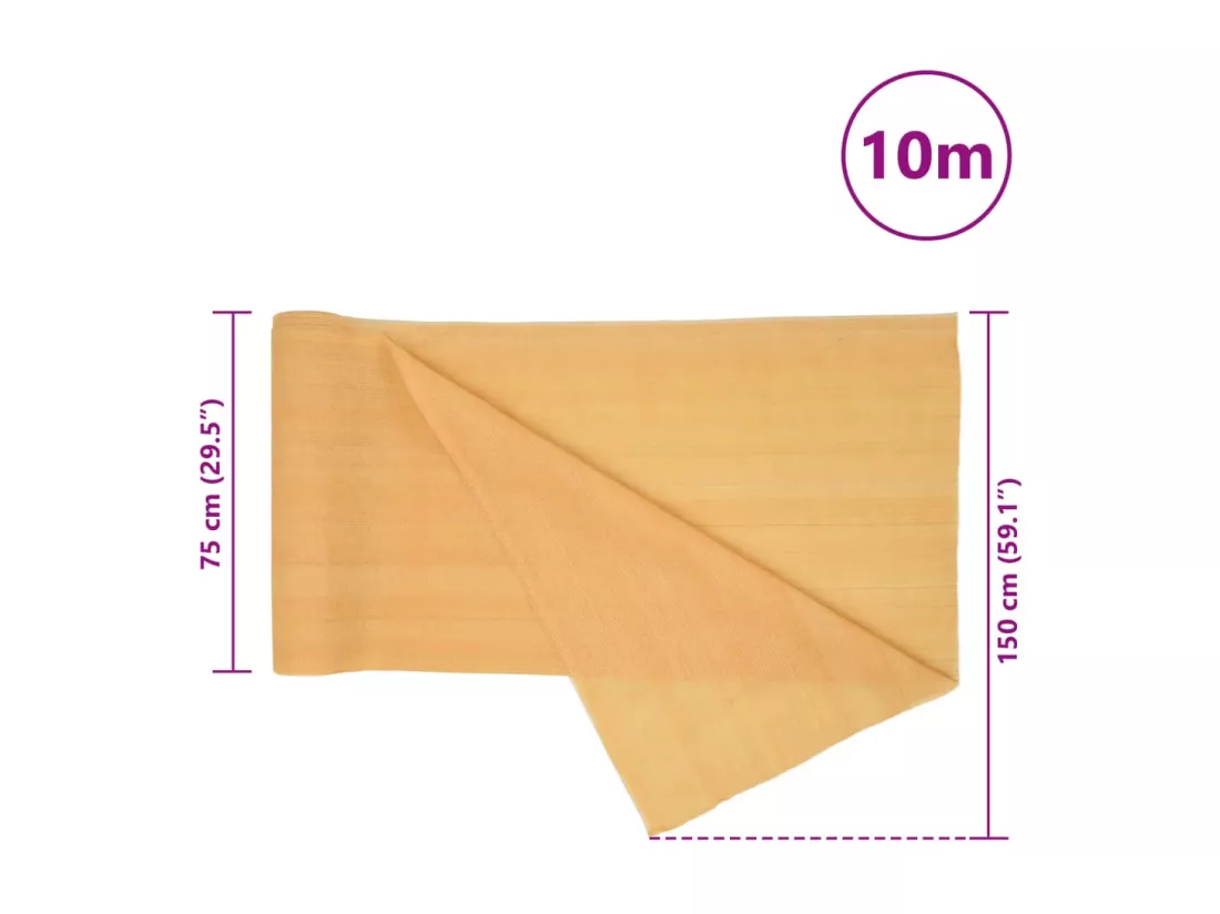 Filet brise-vue sable 1,5x10 m PEHD 75 g/m²