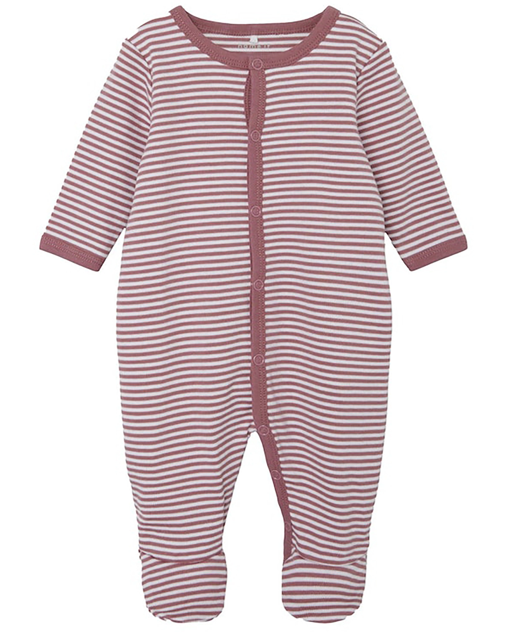 Strampler NBNNIGHTSUIT STRIPED in mesa rose