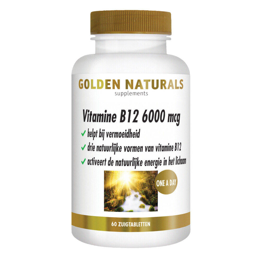 Golden Naturals Vitamine B12 6000mcg Vegan60 zuigtabletten