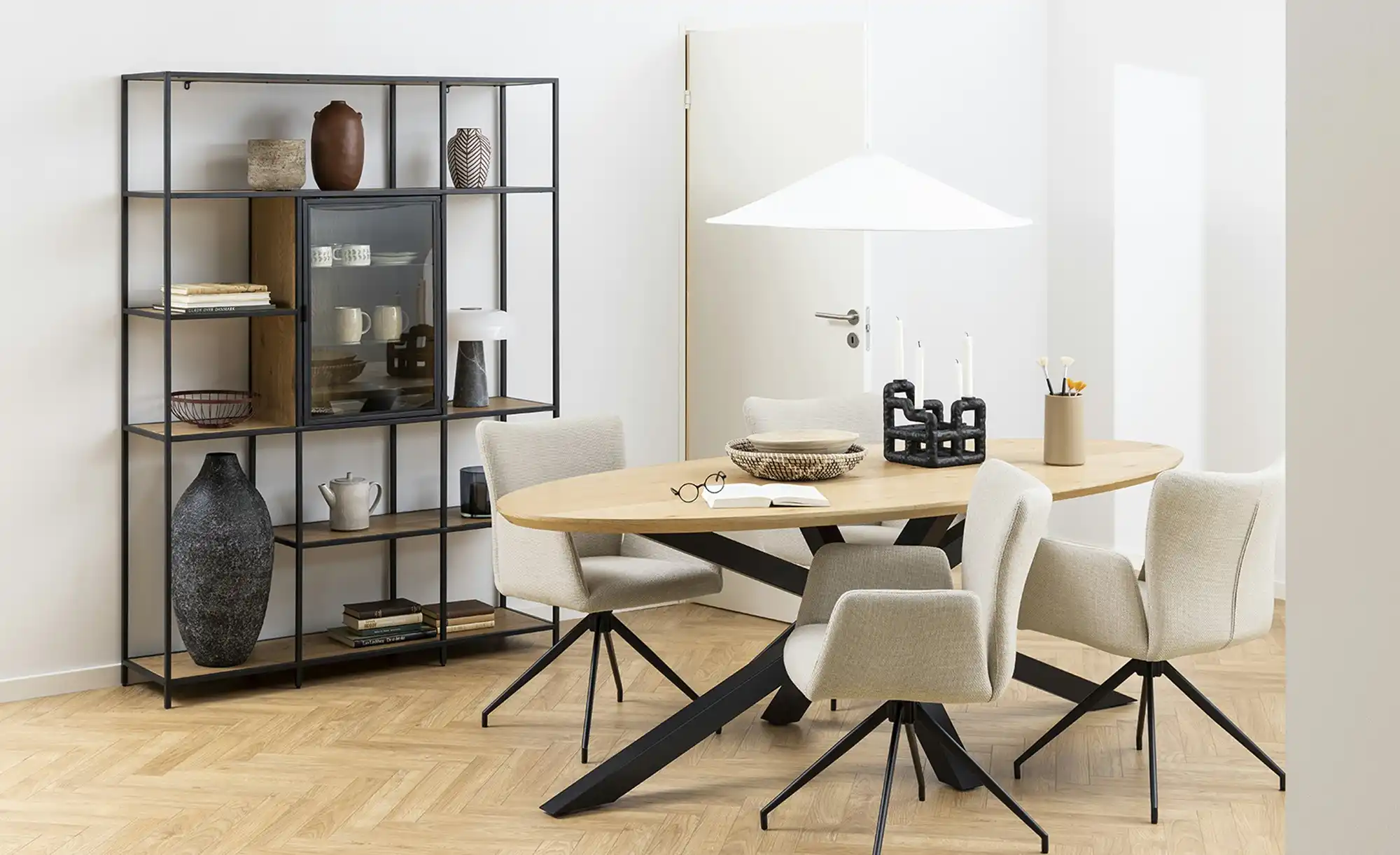 Ovaler Esstisch 220 x 100 cm Maks