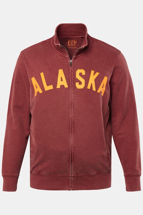 JP 1880 Sweatjacke, Stehkragen, Vintage Look, Print, bis 8 XL