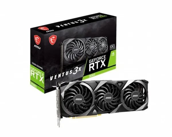 MSI NVIDIA® GeForce® RTX 3060 VENTUS 2X 12G OC - Grafikkort - GF RTX 3060 - 12 GB GDDR6 - PCIe 4.0 - HDMI, 3 x DisplayPort - LHR