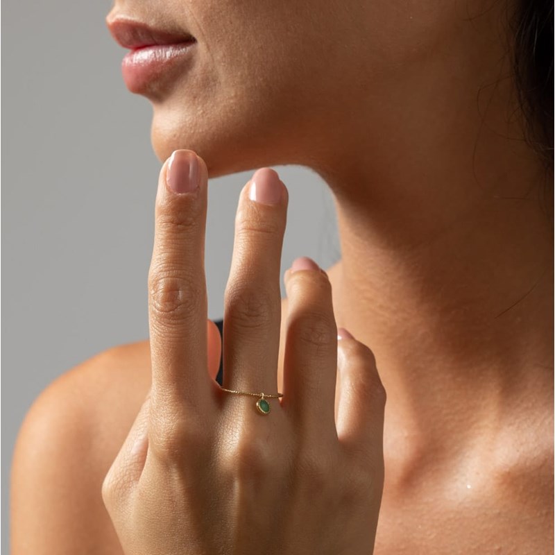 Bague Argent Rhodié Perle Cornaline