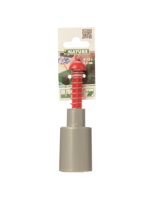 Nature Potpers - Kweekbenodigdheden - 4.5x4.5x14.5 cm Grijs Rood