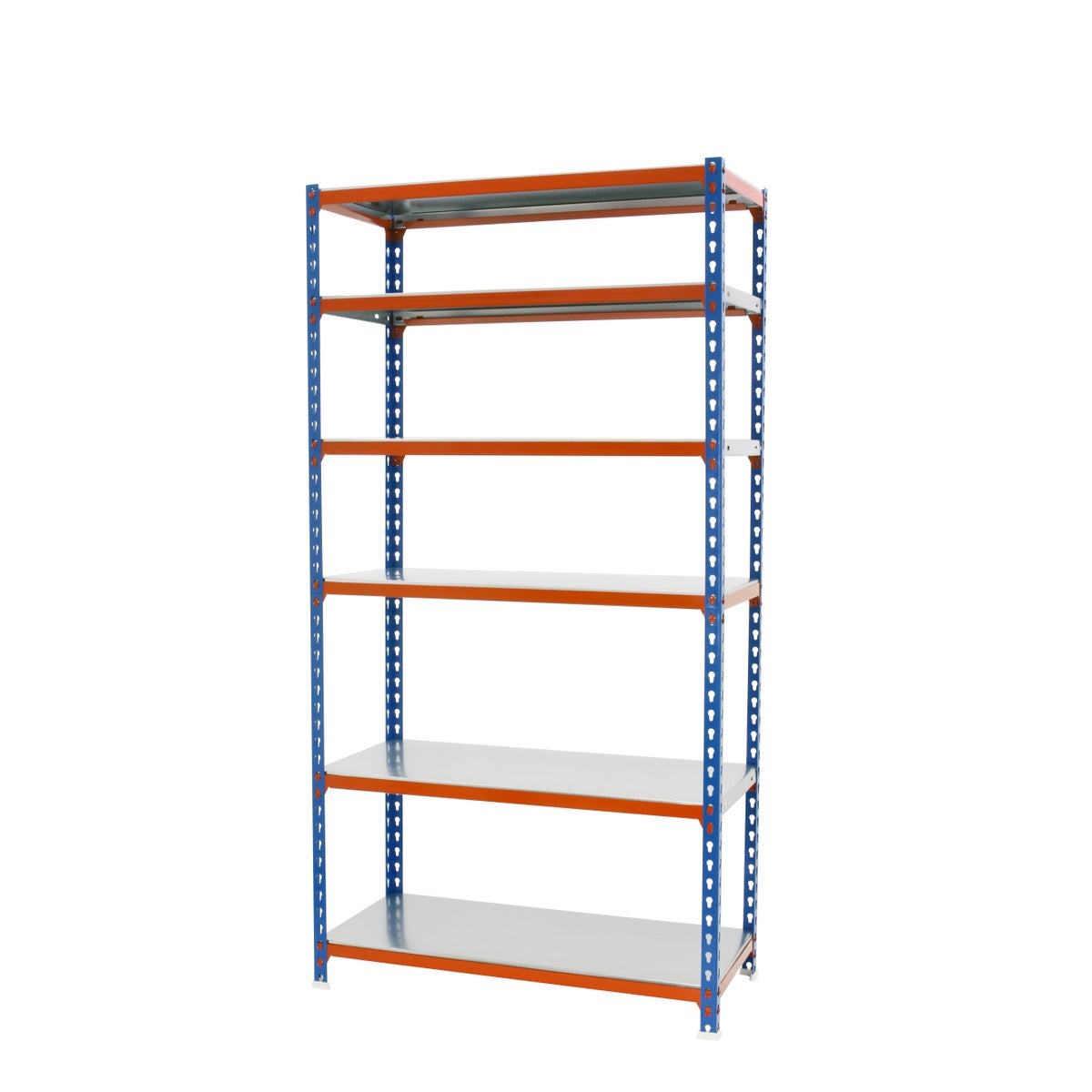 PROREGAL Heavy-Duty stellingkast Giant Metal Shark HxBxD 250 x 90 x 50 cm Draagvermogen plank 180 kg Blauw-oranje