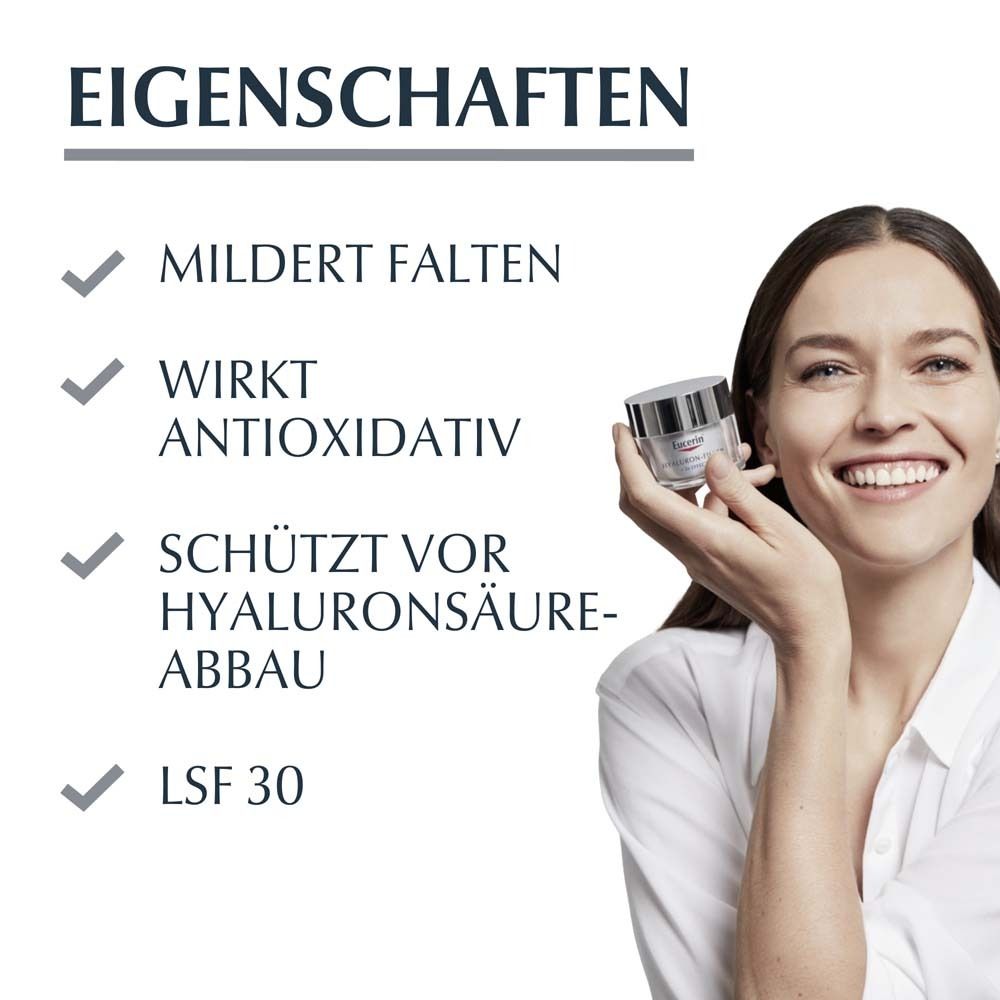 Eucerin® Hyaluron-Filler Tagespflege LSF 30 – Glättet Falten