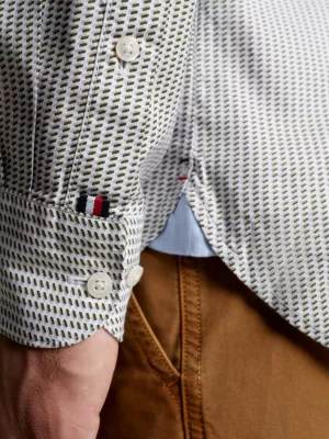 Camisa de corte regular com estampa Micro Dash