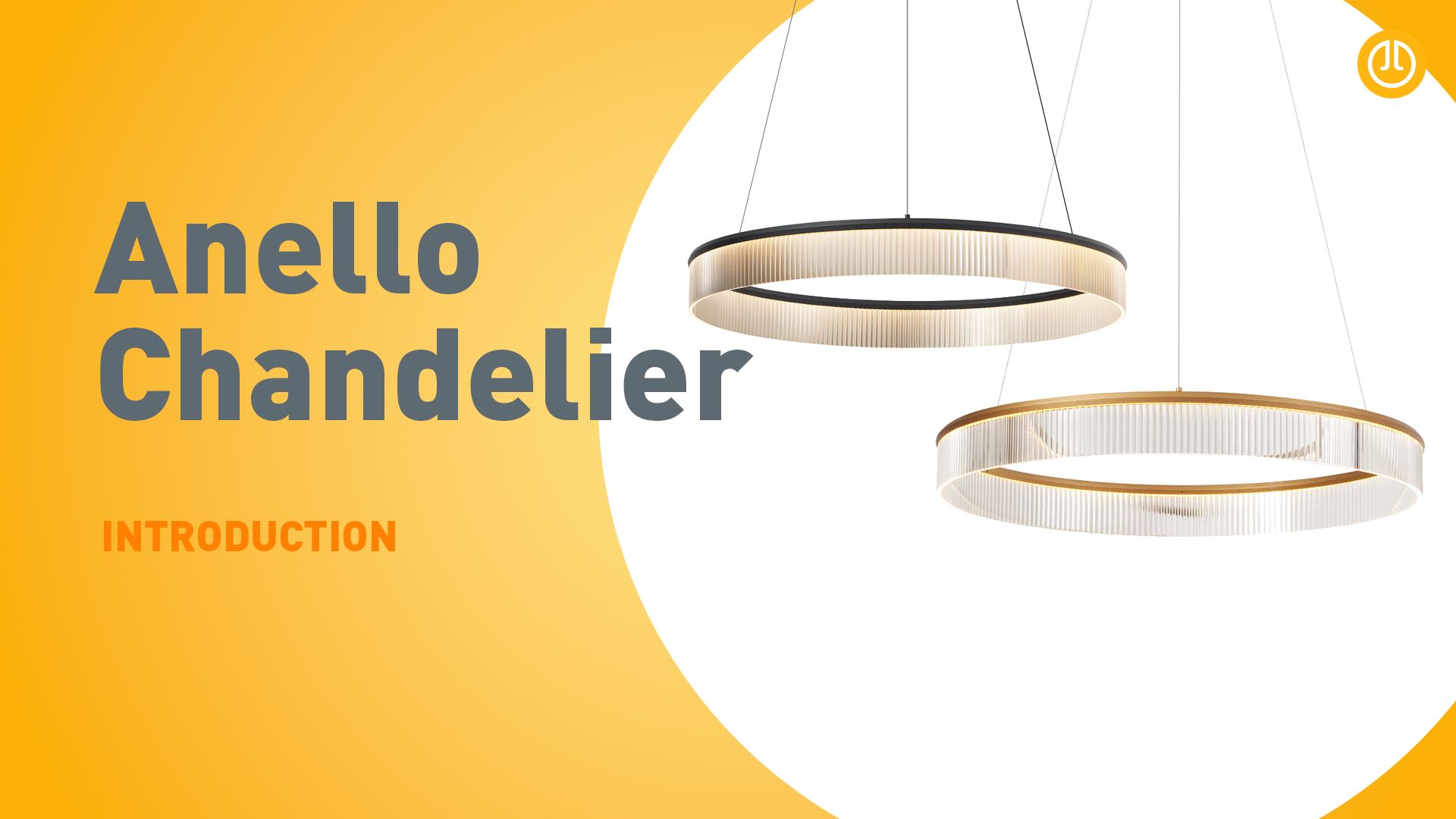 Moderne hanglamp messing 78cm incl. LED 3-staps dimbaar - Anello Chandelier