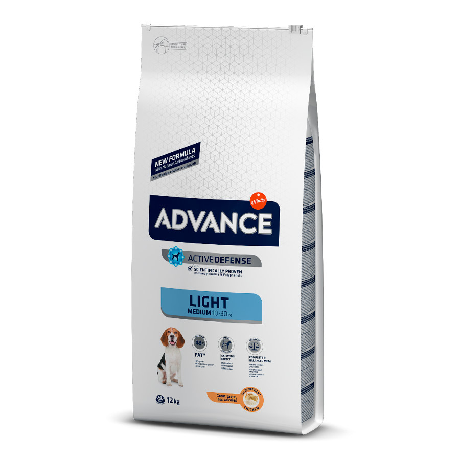 Ração Advance Active Defense Medium Light com Frango e Arroz para Cães