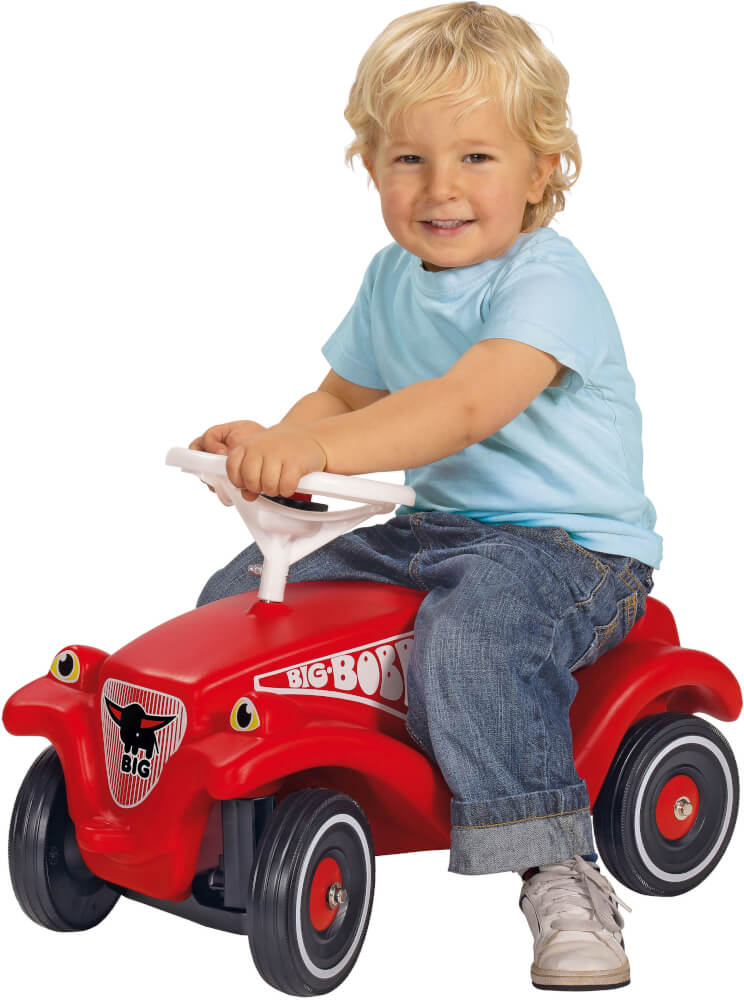 BIG Bobby-Car inkl. Flüsterräder und Schuhschoner, Kunststoff, rot, ab 12 Monate.