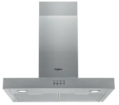 Whirlpool AKR 558/3 IX - Hætte - skorsten flad - bredde: 59.8 cm - dybde: 45 cm - udtrækning og gencirkulation (med ekstra ekstrationssæt) - rustfrit stål