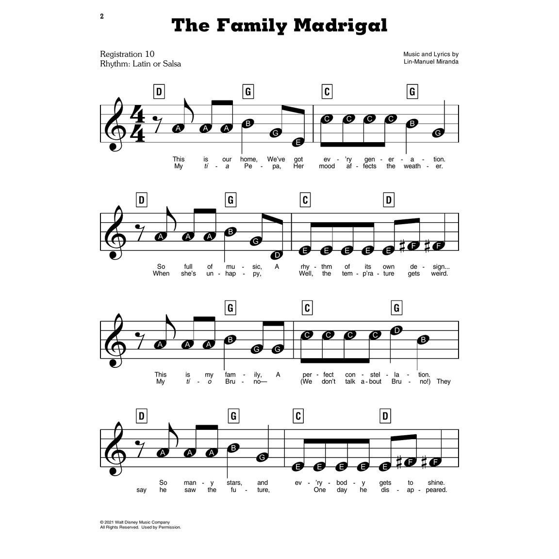 Hal Leonard Disney Encanto voor keyboard en orgel