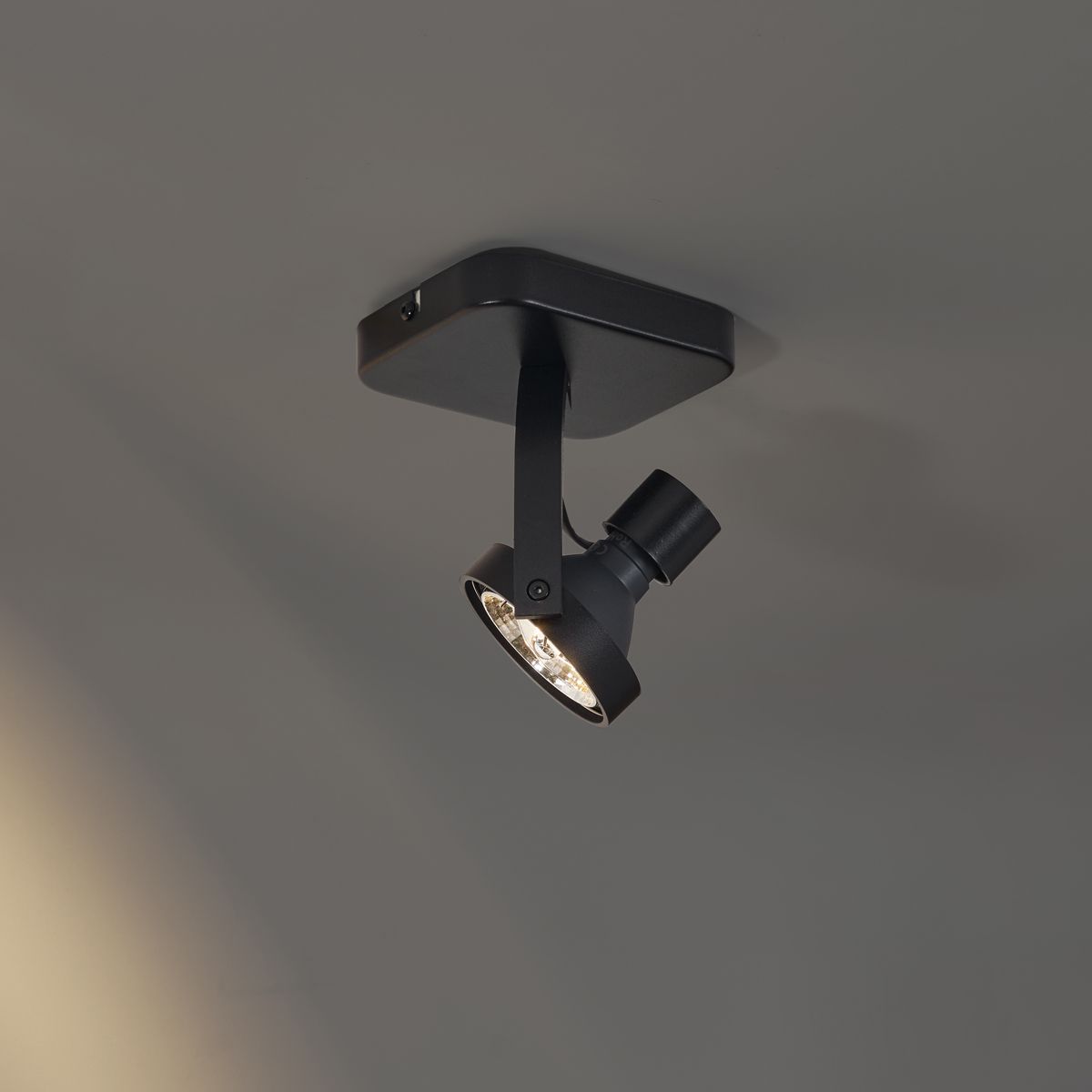 Design plafondspot zwart GU10 70mm draai- en kantelbaar - Vo