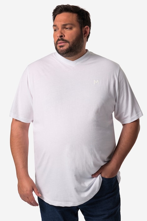 Men+ T-Shirt, Basic, Halbarm, V-Ausschnitt, bis 8 XL