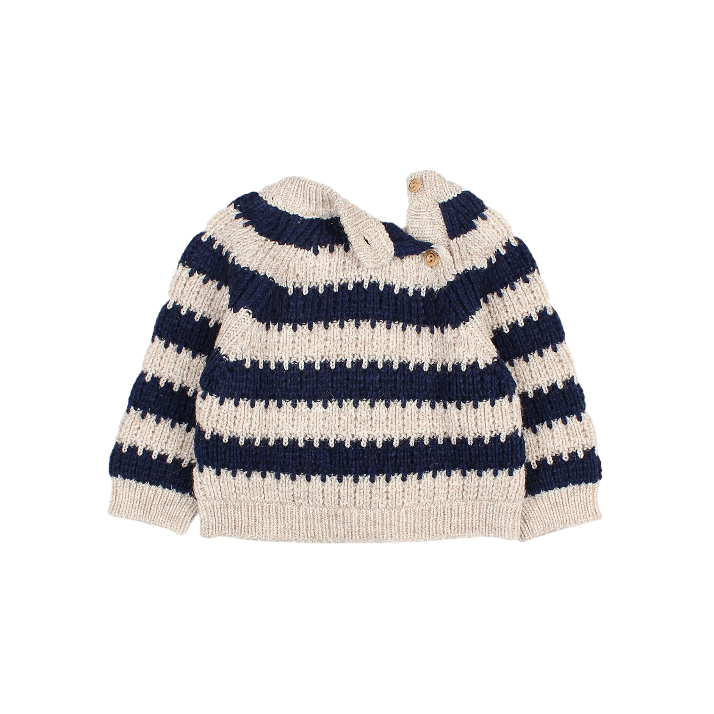 Baby Strickpullover Stripes Navy