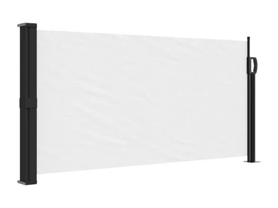 Auvent latéral rétractable blanc 100x300 cm