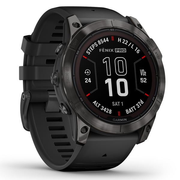Montre cardio GPS GARMIN FENIX 7X PRO SAPPHIRE SOLAR CARBON GRAY DLC TITANE BLACK