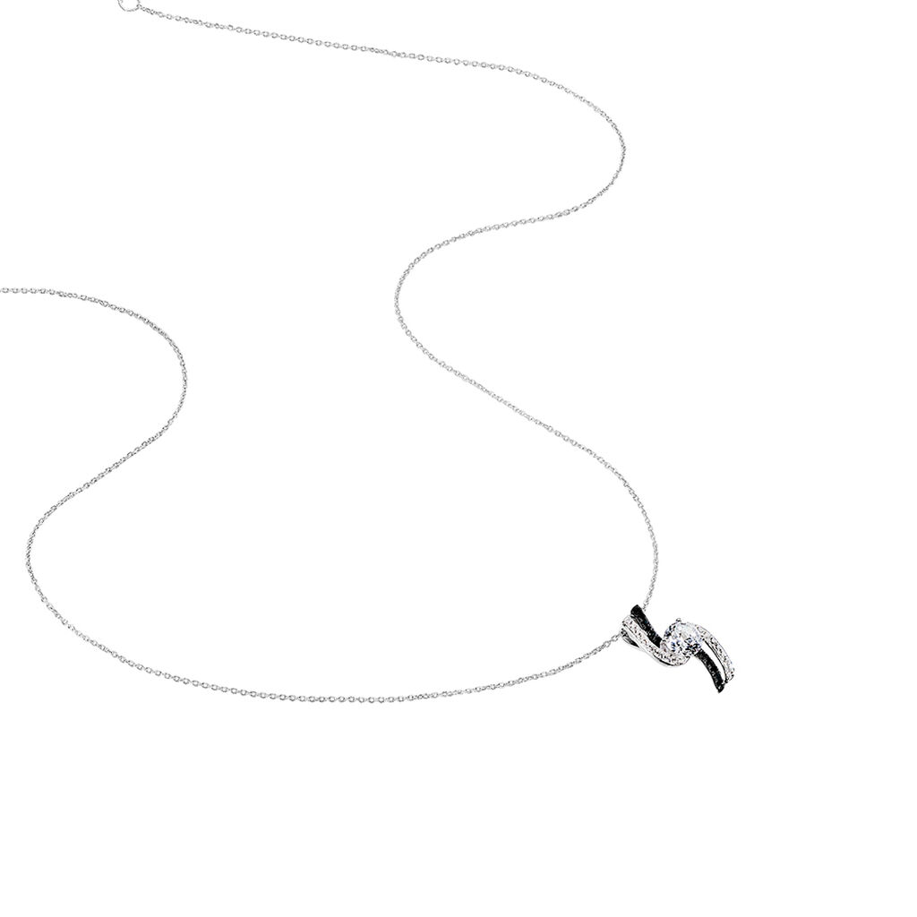 Collier Or Blanc Oxyde De Zirconium