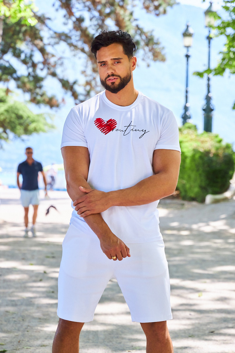 T-shirt basique à logo Brentiny blanc