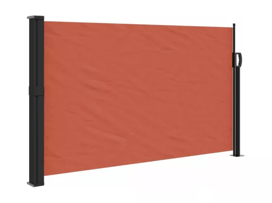 Auvent latéral rétractable terre cuite 120x500 cm