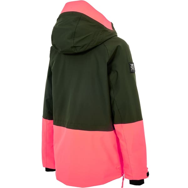 Veste de ski WATTS XMETODG W GREEN/FLUO PINK