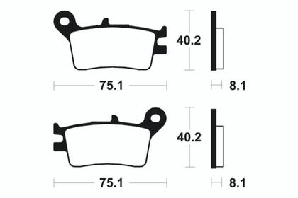 Plaquettes de freins Tecnium route organique - MA129