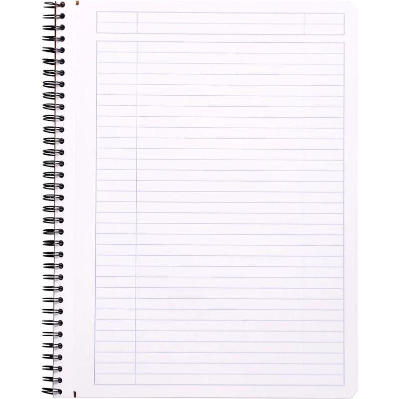 Notebook A4+ 80 feuilles lignées + marge et cadre en-tête 80 g. - Noir