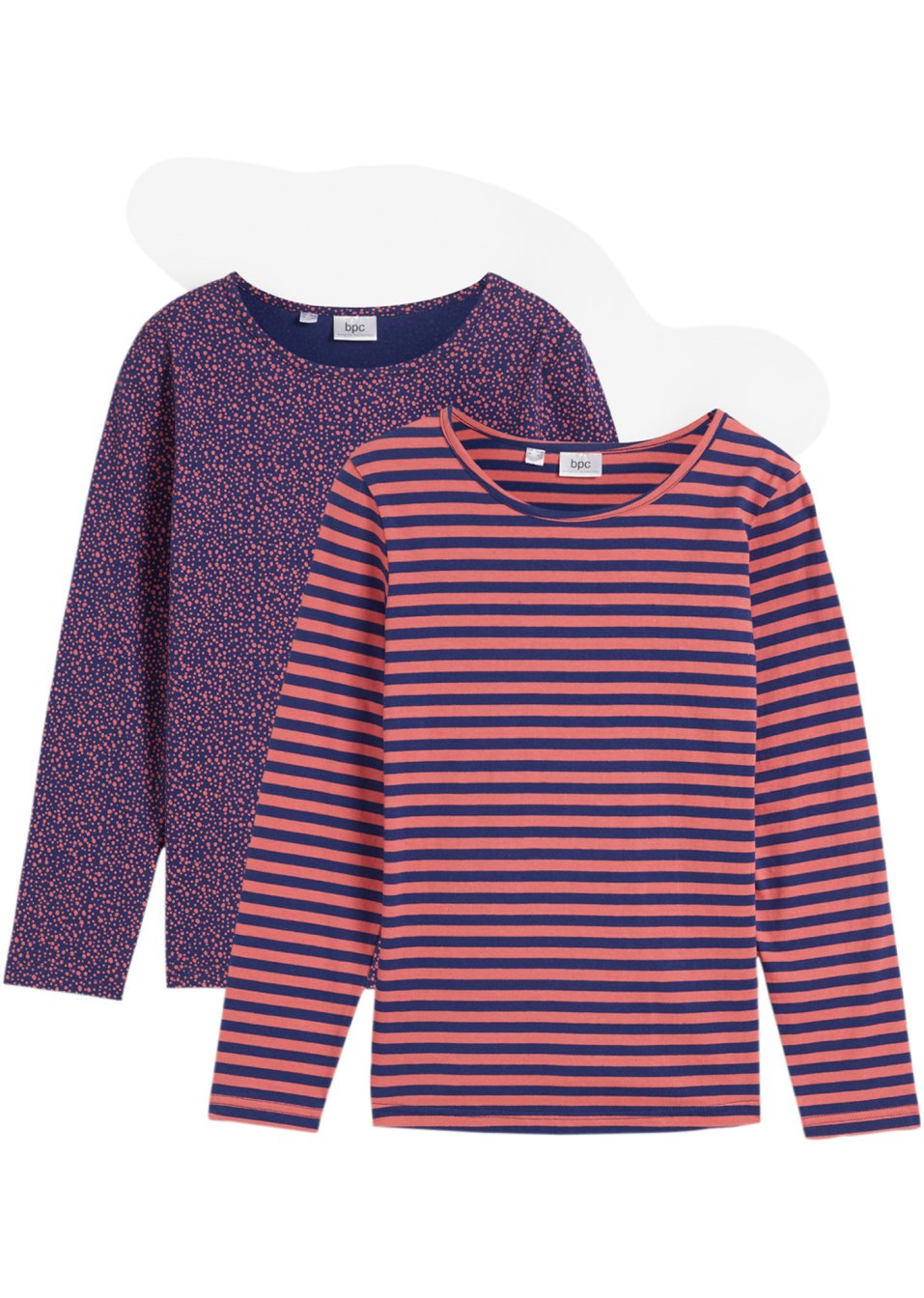 Lot de 2 T-shirts fille à manches longues